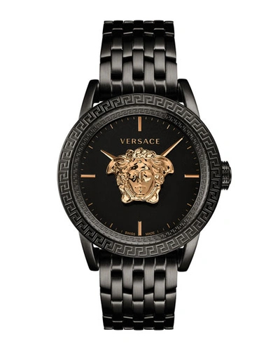 Shop Versace Men's 43mm Palazzo Empire Watch, Black/gold