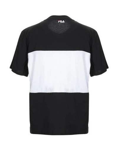 Shop Fila Man T-shirt Black Size Xs Cotton