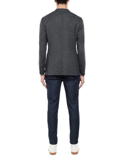 Shop Boglioli Man Suit Jacket Lead Size 44 Virgin Wool, Polyester In Grey