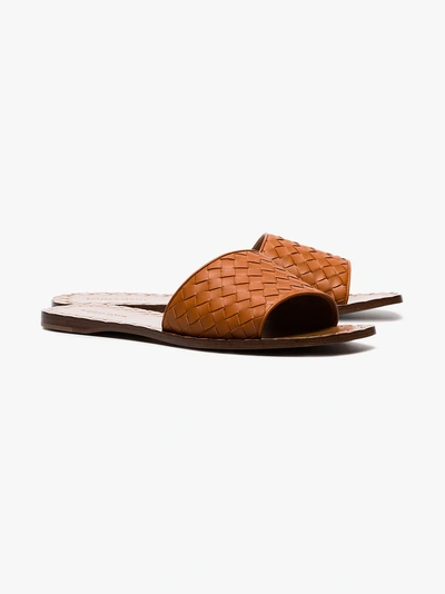 Shop Bottega Veneta Brown Ravello Intrecciato Leather Sandals In 7601  Brown