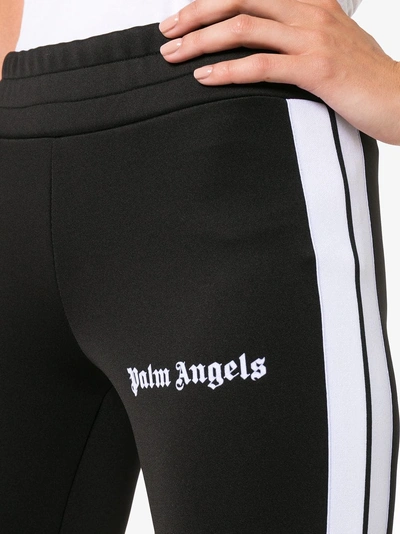 Shop Palm Angels Logo Track Leggings In Black
