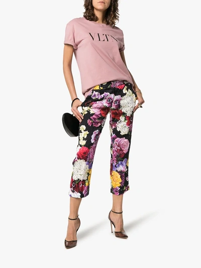 Shop Dolce & Gabbana Broccato Floral Printed Trousers In Multicoloured