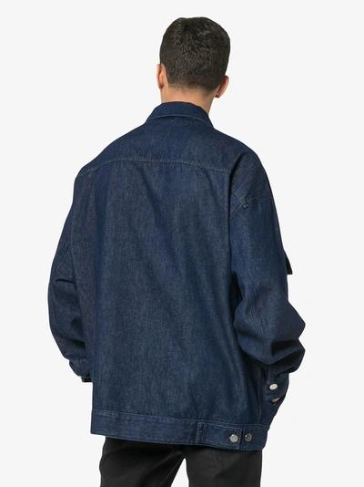 Shop Raf Simons Oversized-jeansjacke In Blue