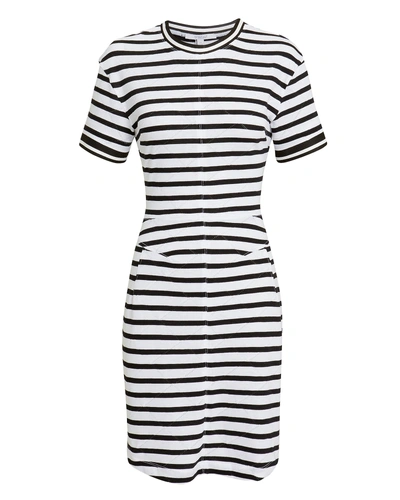 Shop 10 Crosby Derek Lam  Stried T-shirt Dress White/black