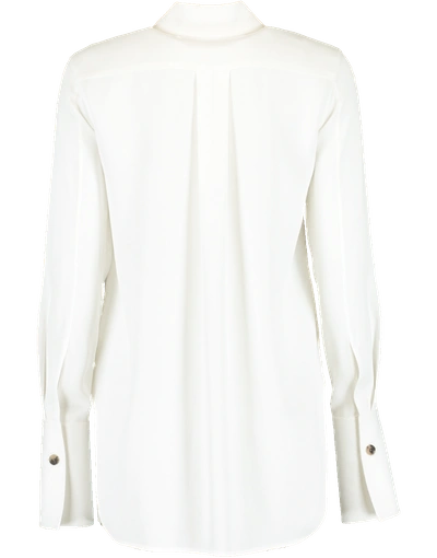 Shop Khaite Delia Button Up Shirt In Ivory