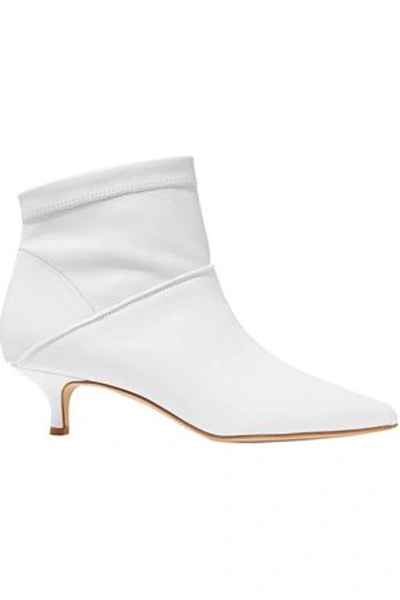 Shop Tibi Woman Jean Leather Sock Boots White
