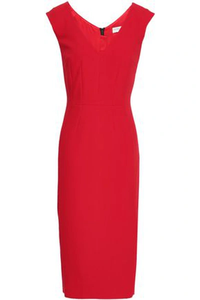 Shop Amanda Wakeley Woman Stretch-crepe Dress Red