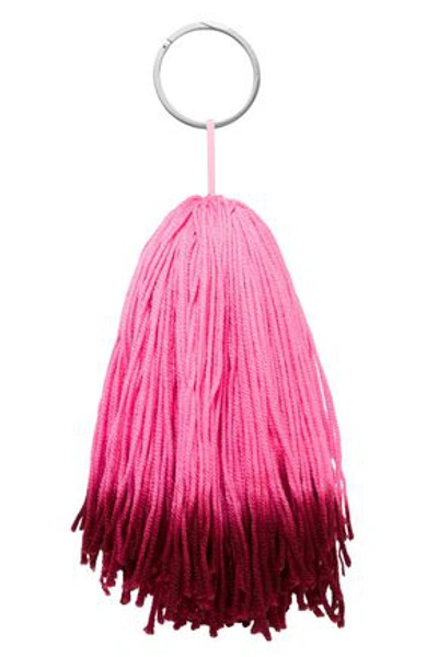 Shop Calvin Klein 205w39nyc Woman Fringed Dégradé Wool Keychain Pink