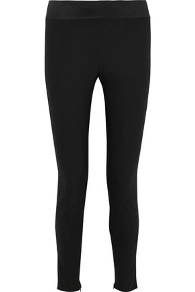 Shop Stella Mccartney Woman Stretch-cotton Skinny Pants Black