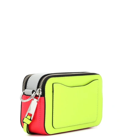 Shop Marc Jacobs Snapshot Small Leather Camera Bag In Yellow