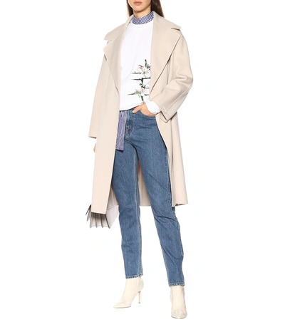 Shop Max Mara Dada Virgin Wool Coat In White