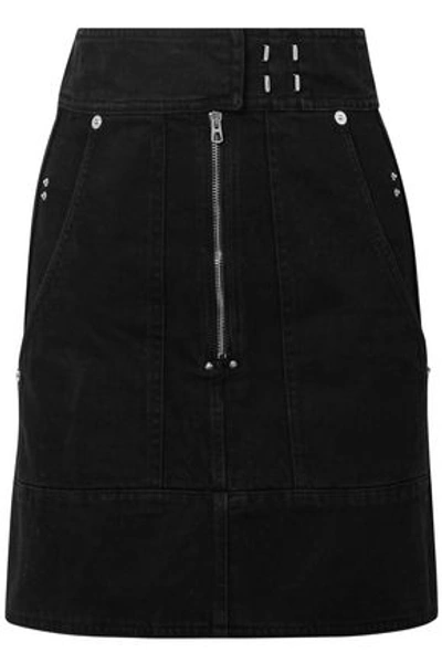 Shop Isabel Marant Woman Natalia Denim Mini Skirt Black