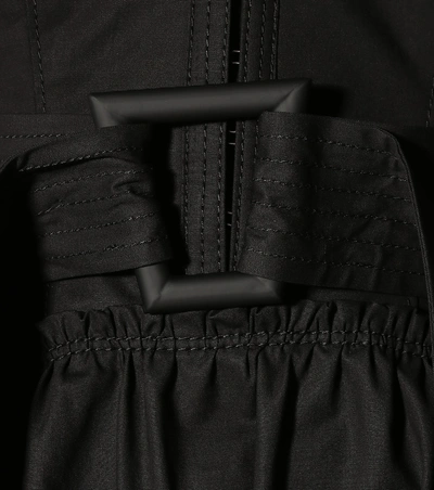 Shop Proenza Schouler Belted Stretch-cotton Midi Dress In Black