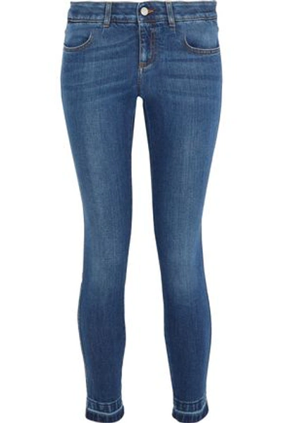 Shop Stella Mccartney Woman Low-rise Skinny Jeans Mid Denim