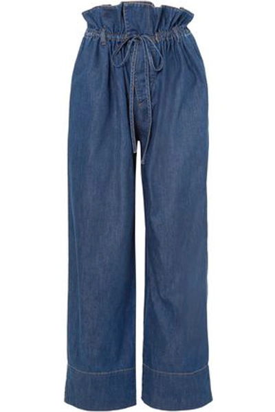 Shop Stella Mccartney High-rise Wide-leg Jeans In Mid Denim