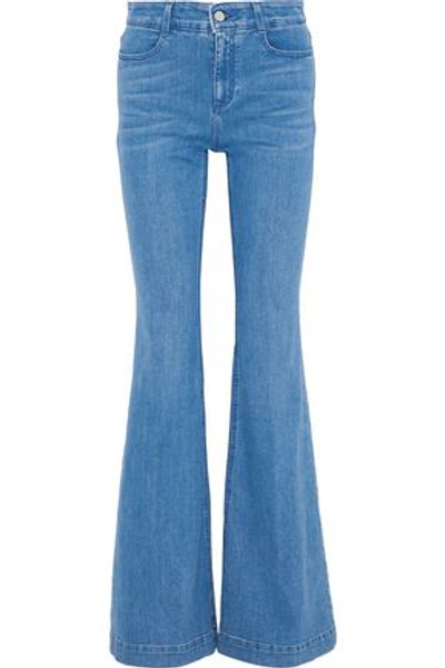 Shop Stella Mccartney Woman High-rise Flared Jeans Blue