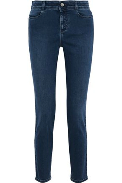 Shop Stella Mccartney Woman High-rise Skinny Jeans Mid Denim