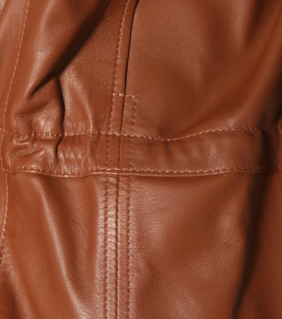 Shop Altuzarra Livila Leather Jacket In Brown