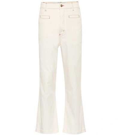Shop Loewe High-rise Straight Jeans In White