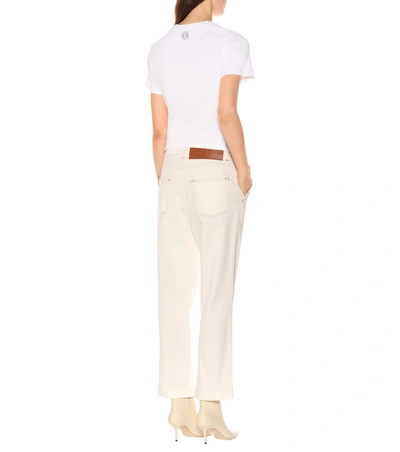 Shop Loewe High-rise Straight Jeans In White