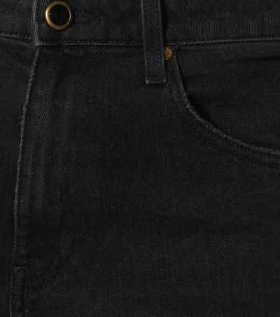 Shop Khaite The Vivian Cropped Bootcut Jeans In Black