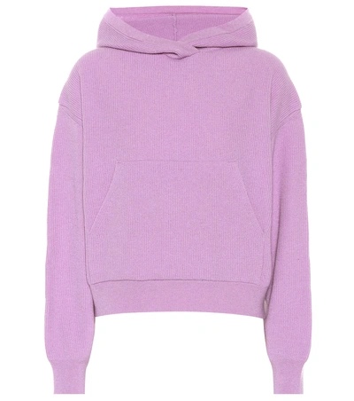 Shop Nanushka Mog Wool And Cashmere Blend Hoodie In Purple