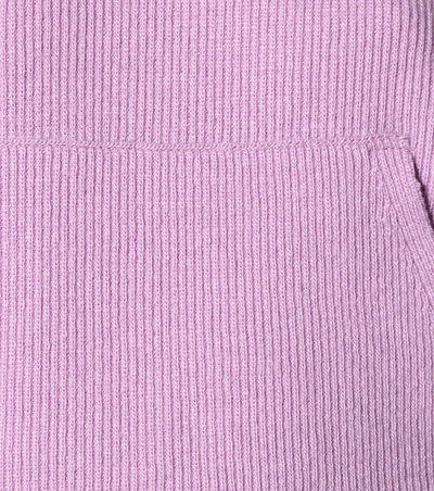 Shop Nanushka Mog Wool And Cashmere Blend Hoodie In Purple