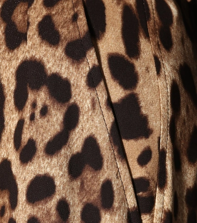 豹纹绉纱裤装