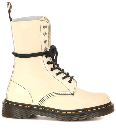 Shop Marc Jacobs X Dr. Martens Leather Ankle Boots In Beige