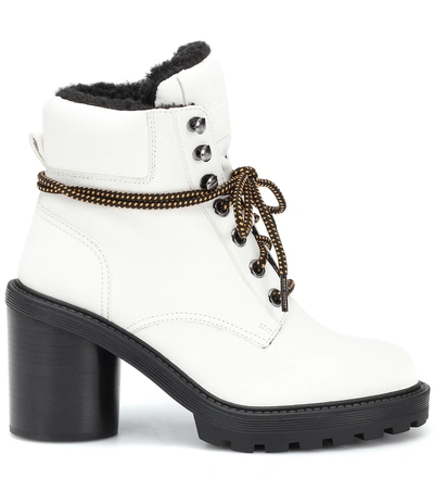 Shop Marc Jacobs Leather Ankle Boots In White