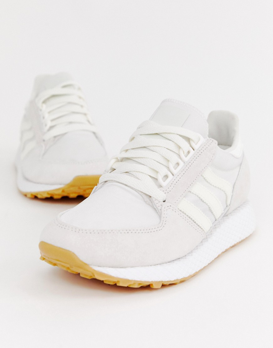 Adidas Originals White Forest Grove Sneakers - White | ModeSens