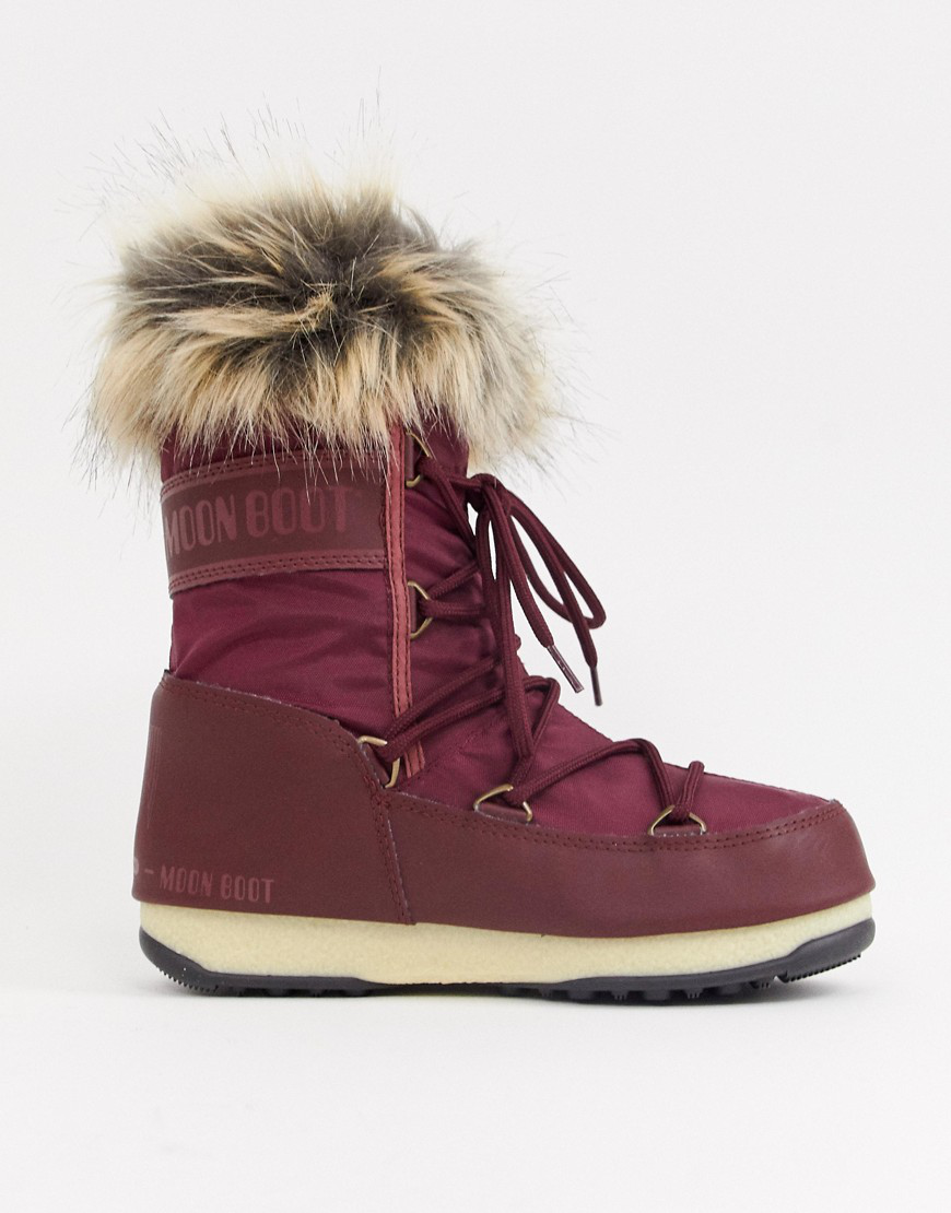 moon boot burgundy