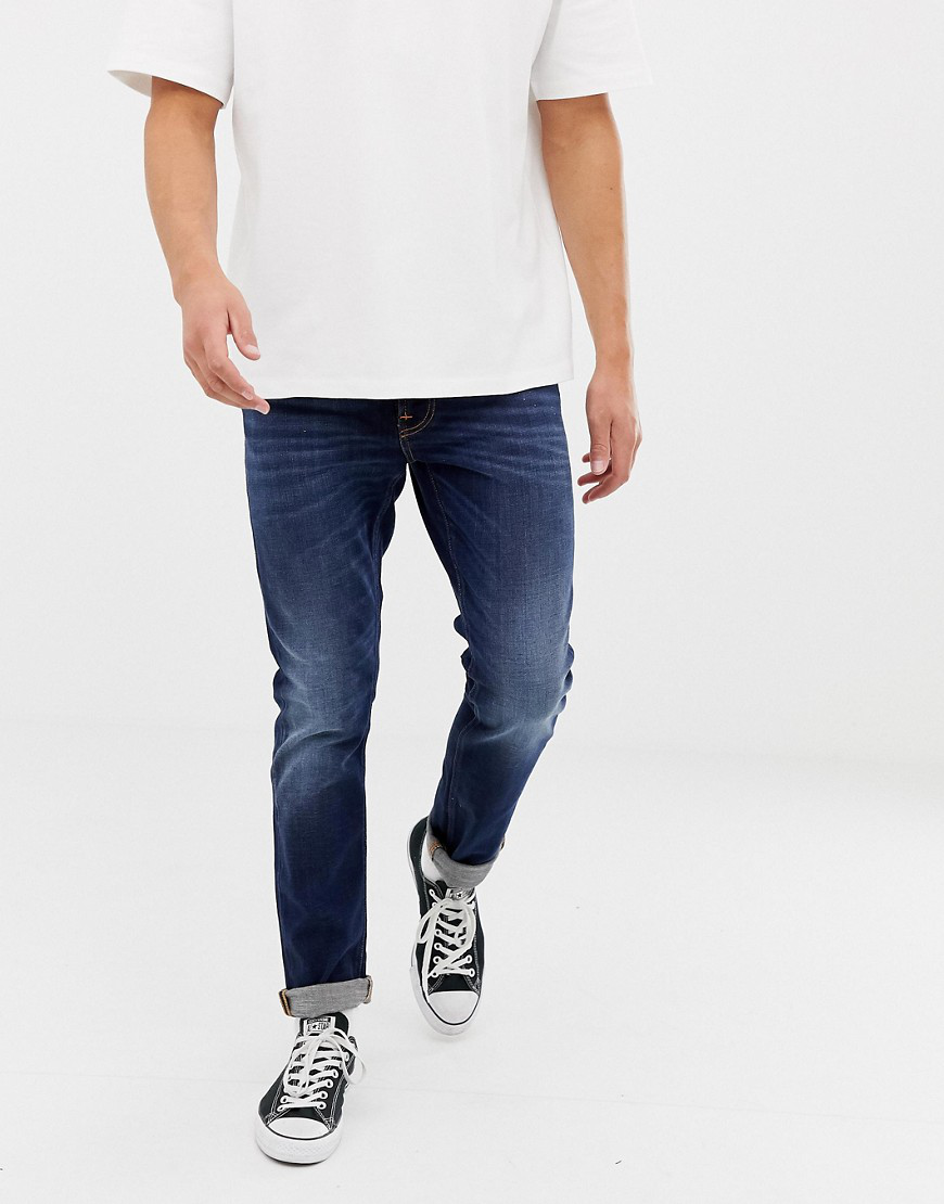 nudie jeans lean dean dark deep worn