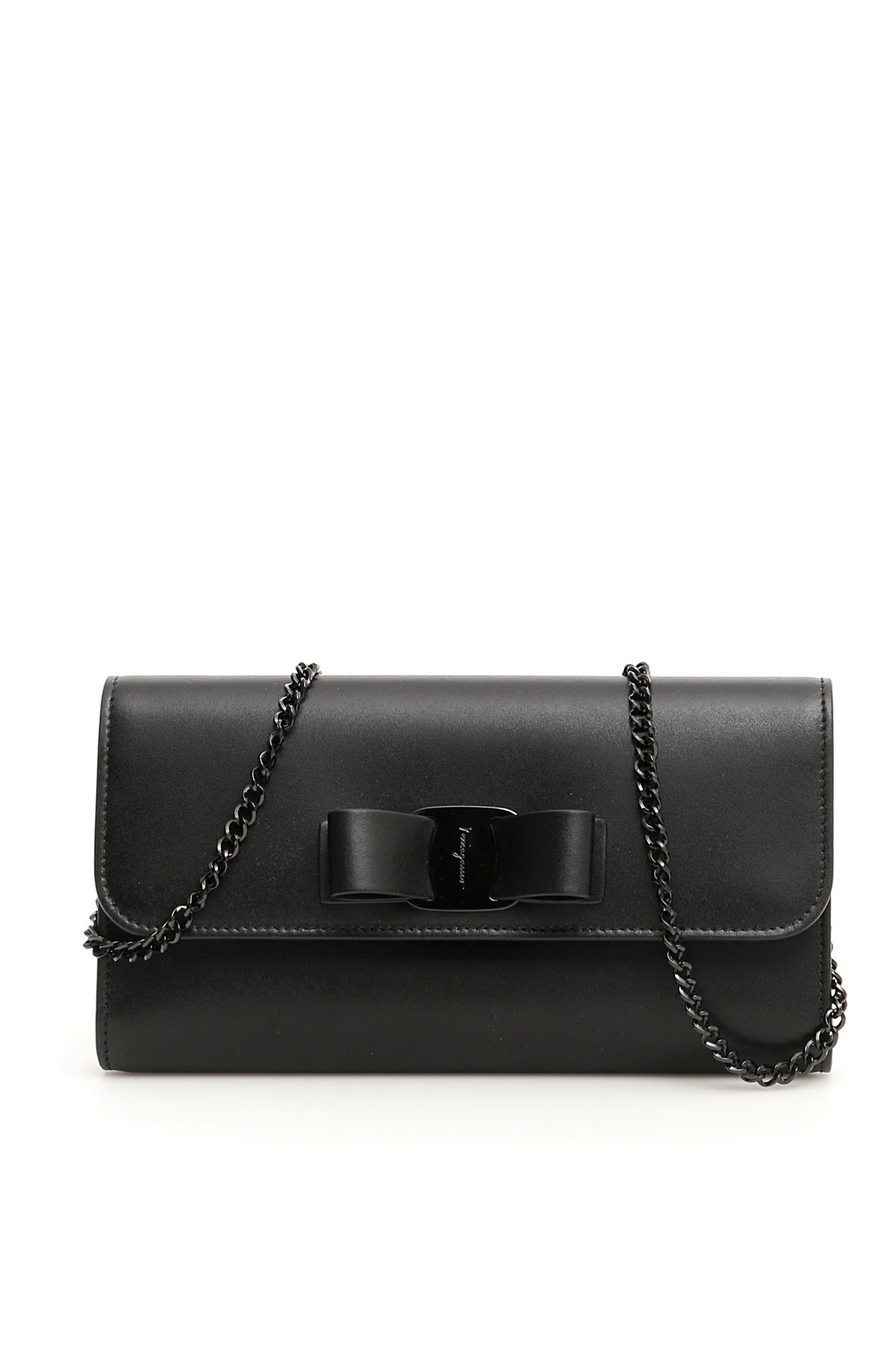 Salvatore Ferragamo Vara Clutch Bag In Black | ModeSens
