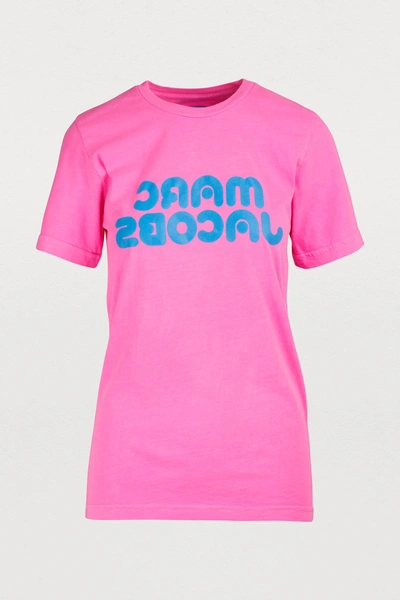 Shop Marc Jacobs Logo T-shirt In Bright Pink