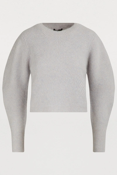 Shop Isabel Marant Swinton Cashmere Sweater In Greyish Pink