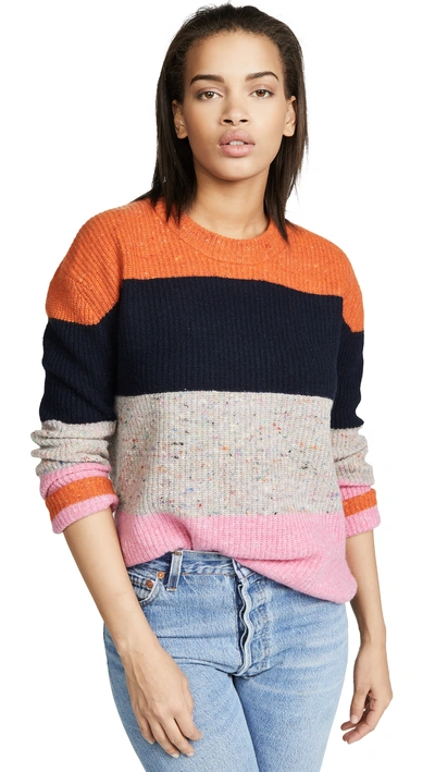 Shop A.l.c Georgina Sweater In Tangerine/mid/multicolor