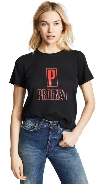 Shop Proenza Schouler P Tee In Black/red