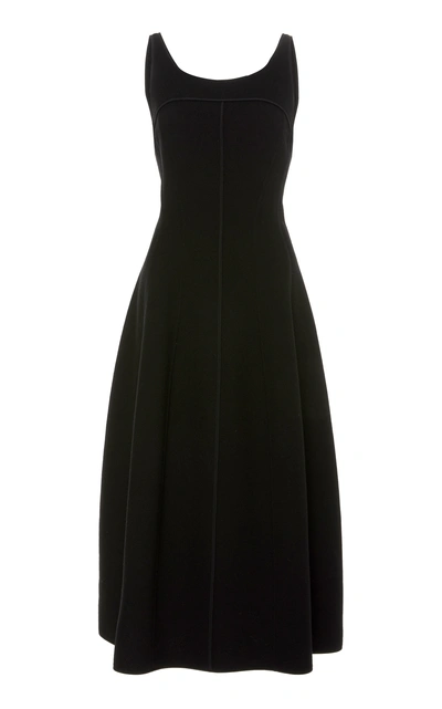 Shop Narciso Rodriguez Double Face Wool Dress In Black