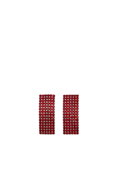 Shop Alessandra Rich Opening Ceremony Rectangular Ruby Earrings
