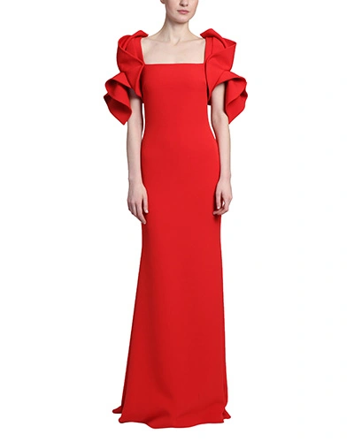 Shop Badgley Mischka Odessa Gown In Red