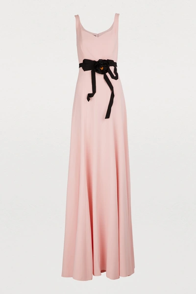 Shop Gucci Long Jersey Dress In Pink