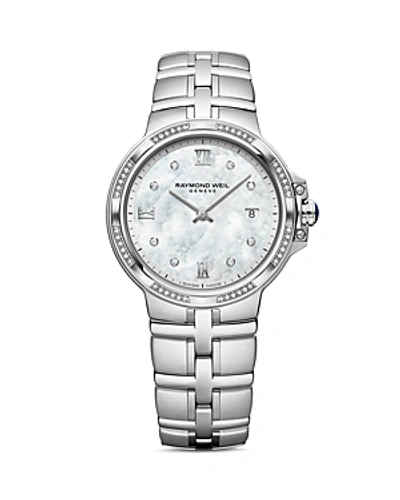 Shop Raymond Weil Parsifal Watch, 30mm In White/silver