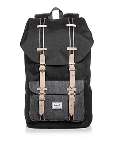 Shop Herschel Supply Co Classic Little America Backpack In Black/denim