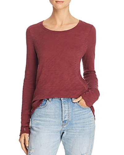 Shop Atm Anthony Thomas Melillo Destroyed Long-sleeve Tee In Sangria