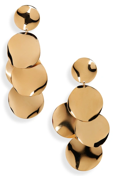 Shop Isabel Marant Petals Statement Drop Earrings In Dore