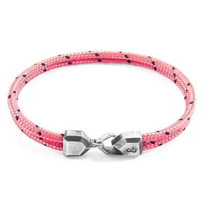 Shop Anchor & Crew Pink Cromer Silver And Rope Bracelet