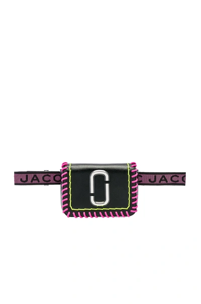 Shop Marc Jacobs Hip Shot Whipstitches Belt Bag In Black.