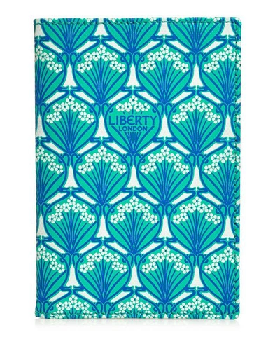 Shop Liberty London Passport Holder In Iphis Canvas In Green
