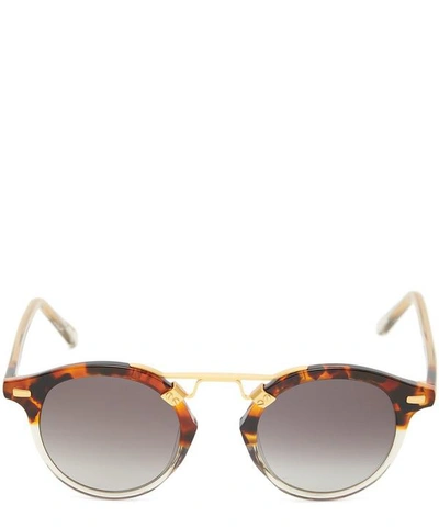 Shop Krewe Gold-plated St Louis Classics Sunglasses In Brown